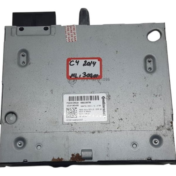 Módulo Rádio De Som Citroen C4 2014 Cinza