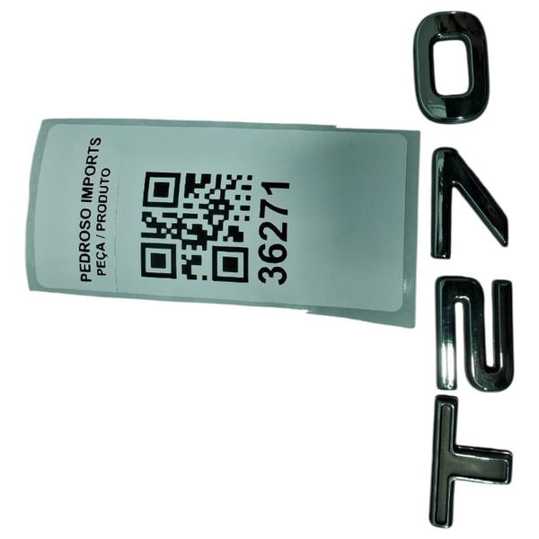 Emblema Chromo T270 Jeep Renegade T270 2023 Original Preto