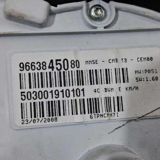 Painel De Instrumentos Peugeot 207 2009 - Preto