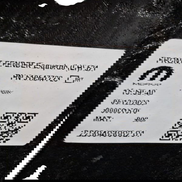 Espuma Esquerda Paralama Jeep Renegade T270 1.3 2023