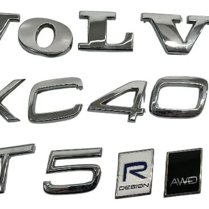 Letras Volvo Xc40 Awd R Design 2018 Original Prateado