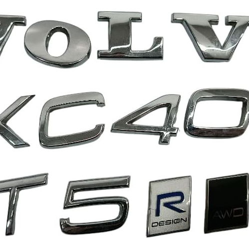 Letras Volvo Xc40 Awd R Design 2018 Original Prateado
