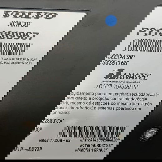 Módulo Anatel Volvo Xc40 2018 2.0