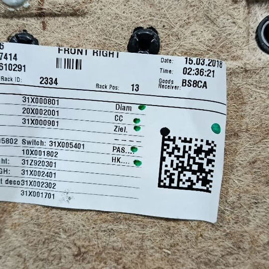 Forro Porta Dianteira Direita Volvo Xc40 2018 2.0 Preto