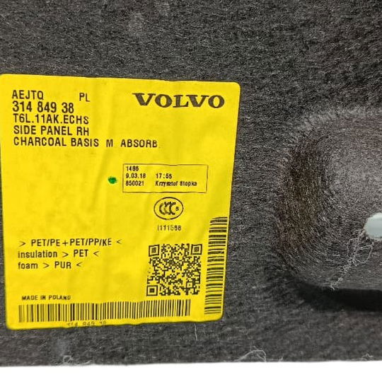 Forro Porta Malas Direito Volvo Xc40 2018 2.0