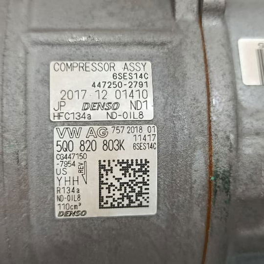 Compressor Ar Condicionado Audi A3 1.4 2018