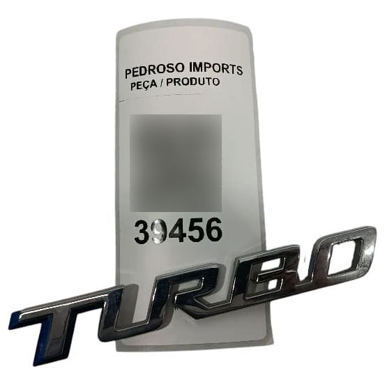 Emblema Turbo Chevrolet Tracker 1.2 2023 Prateado