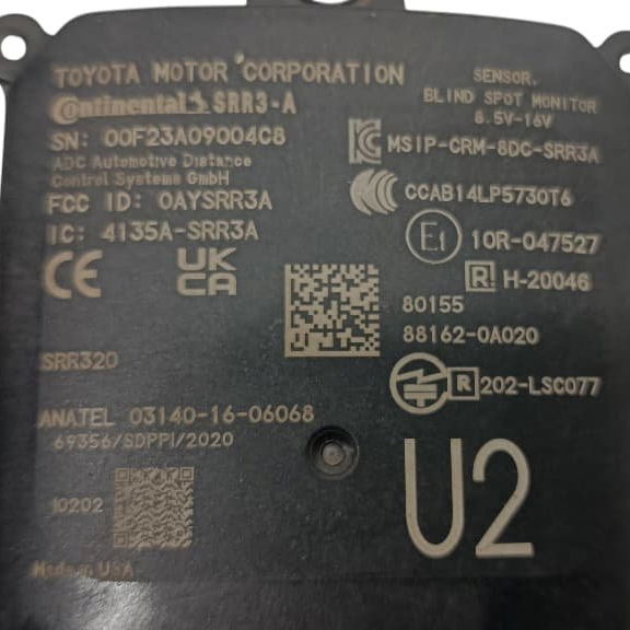 Modulo Sensor Ponto Cego Ecu Corolla Cross Hybrid 23/24