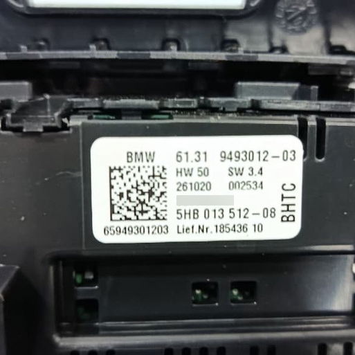 Comando Ar Console Traseiro Com Moldura Bmw 320 2021