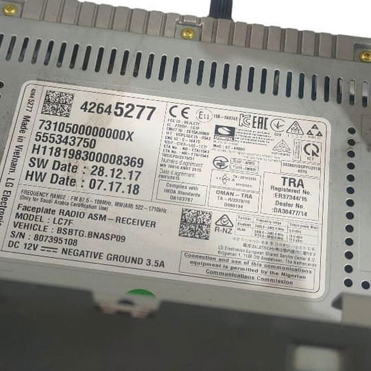 Central Multimídia Chevrolet Tracker 2018 Preto