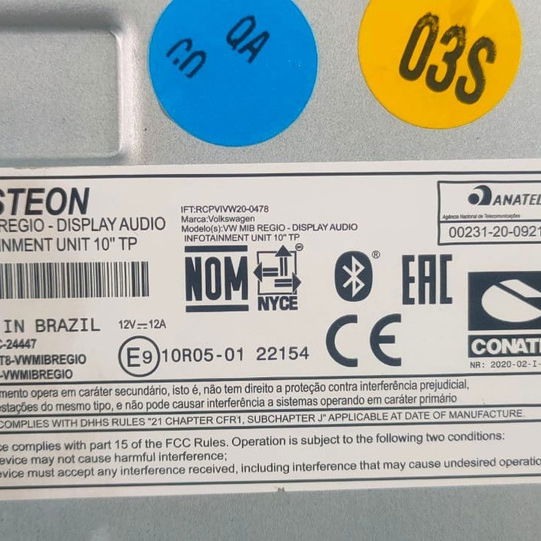 Tela Central Multimídia Vw Taos Highline 2023