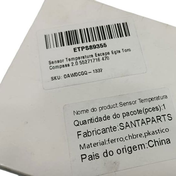Sensor Temperatura Escape Jeep Compass 2.0  Novo Preto