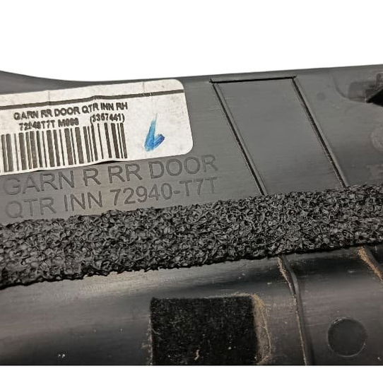 Acabamento Interno Porta Traseira Direita Honda Hrv 2020 - Preto