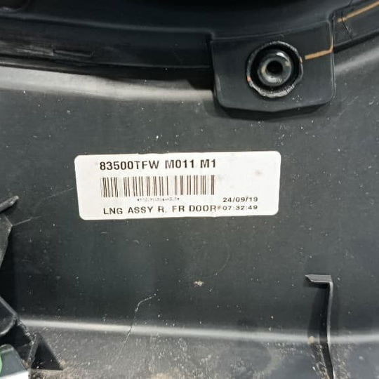 Forro Porta Dianteiro Direito Honda Hrv Touring 1.5 2020