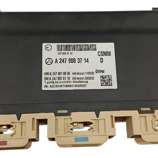 Módulo Banco Dianteiro Esquerdo Mercedes Glb 200 1.3 2021 Preto