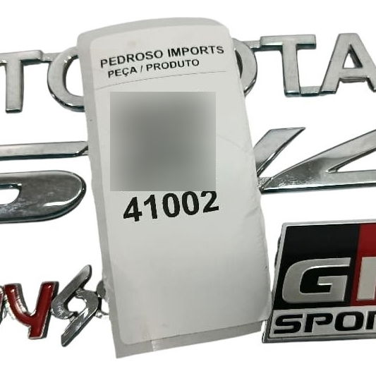 Emblemas Toyota Sw4 Gr 2024 Prateado