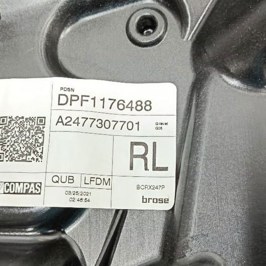 Máquina Vidro C/alto Falante Tras. Esq Mercedes Glb 200 2021