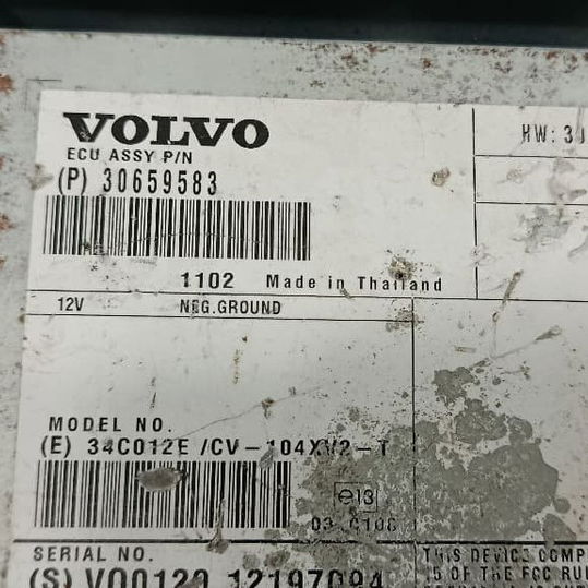 Módulo Amplificador Som Volvo S60 2011 Preto