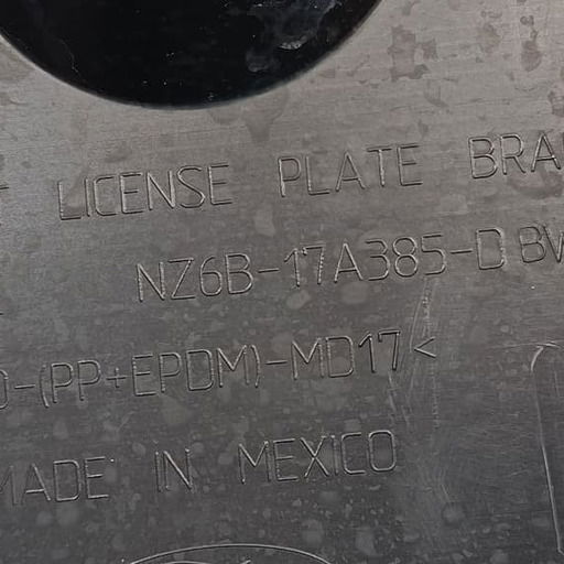 Suporte Placa Traseira Ford Maverick 2024 Preto