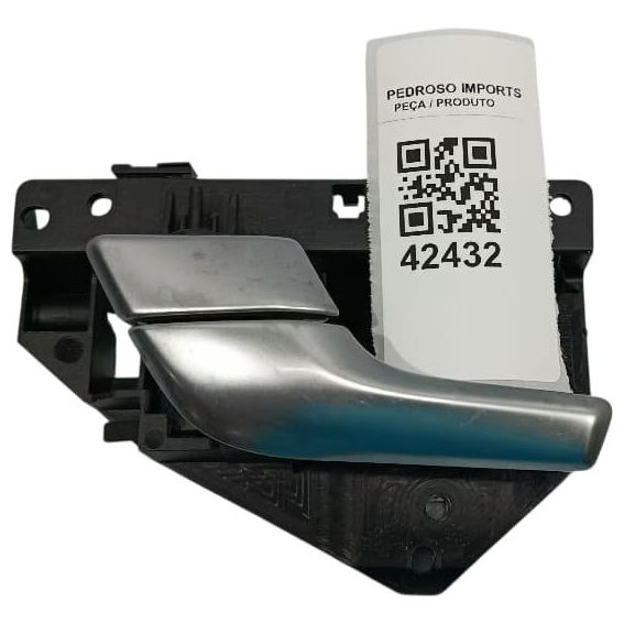 Maçaneta Porta Interna Esquerda Land Rover Evoque 2018 Prateado Dianteira