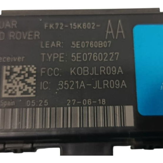 Módulo Keyless Land Rover Evoque 2018 Preto