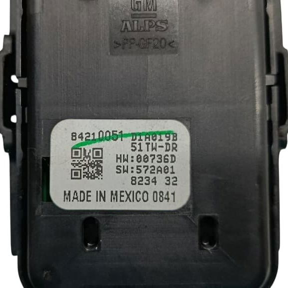 Comando Vidro Elétrico Dianteiro Esq. Chevrolet Equinox 2018