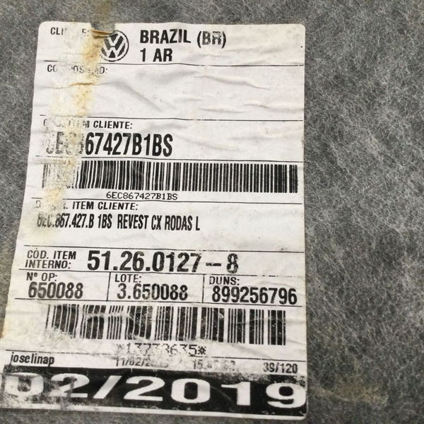 Forro Porta Malas Virtus 2019
