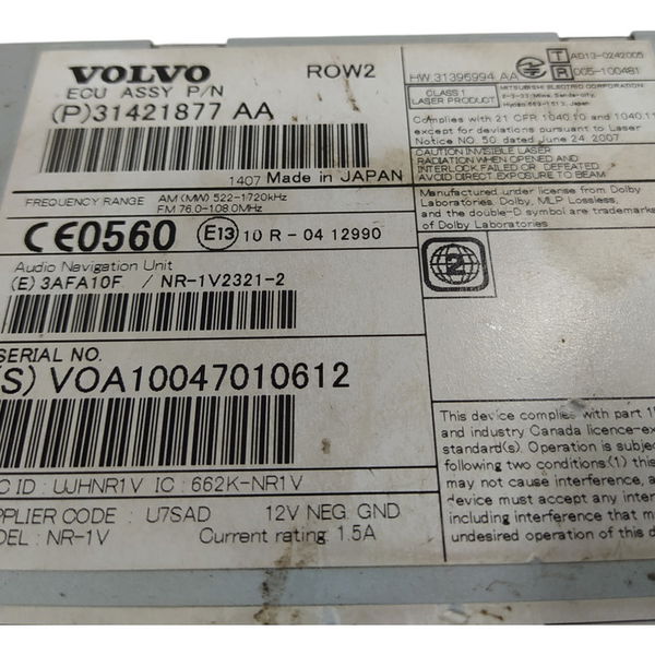 Central Multimidia Volvo Xc60 T5 2014 A 2017 Original Usado
