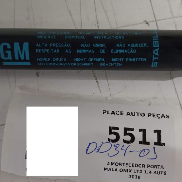 Amortecedor Porta Mala Onix Ltz  1.4 Aut6 2018