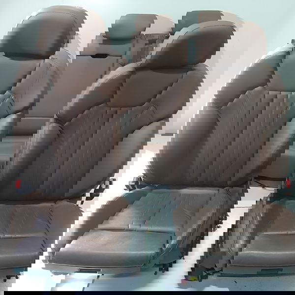 Jogo Bancos Couro Audi Q5 2018/2022 Eletricos Marrom-escuro