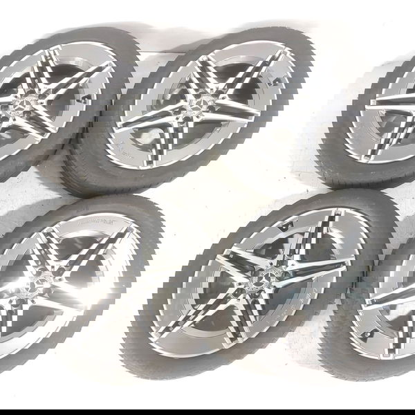 Jogo Rodas Pneus Mercedes Benz C200 Amg Hibrida 2022/25 Det Prateado