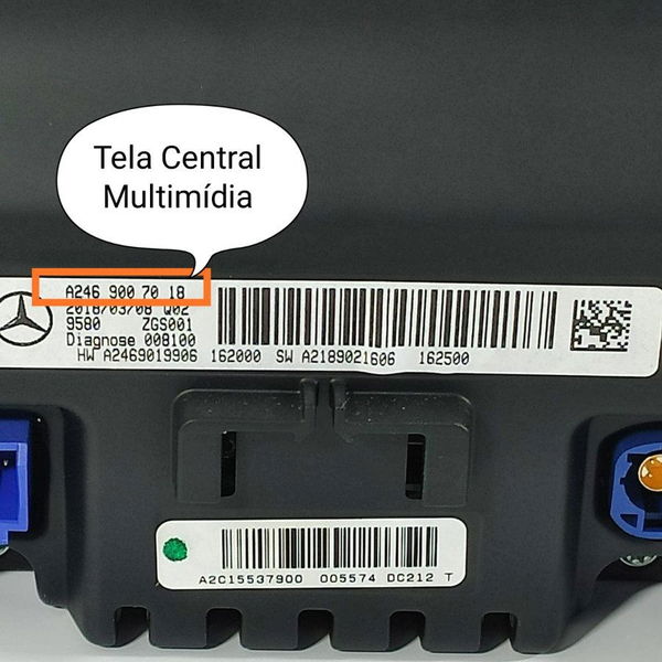 Tela Painel Mercedes Gla200 250 2019 A2469007018 Preto