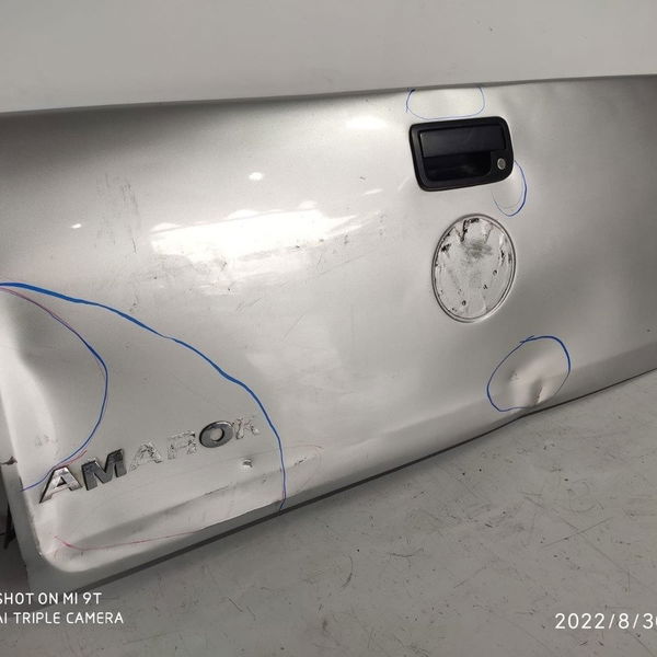 Tampa Traseira Amarok 2010/2020 Para Recuperar Prateado