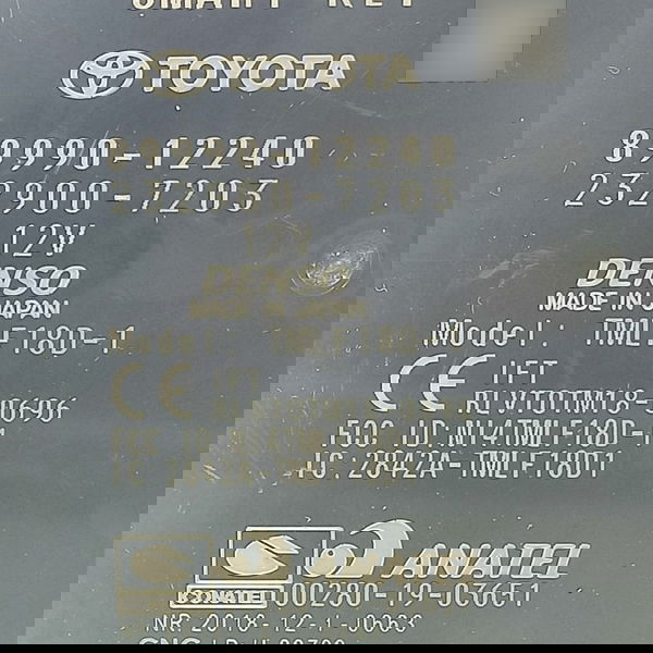 Modulo Smart Key Corolla Hybrid 2019/2024 8999012240