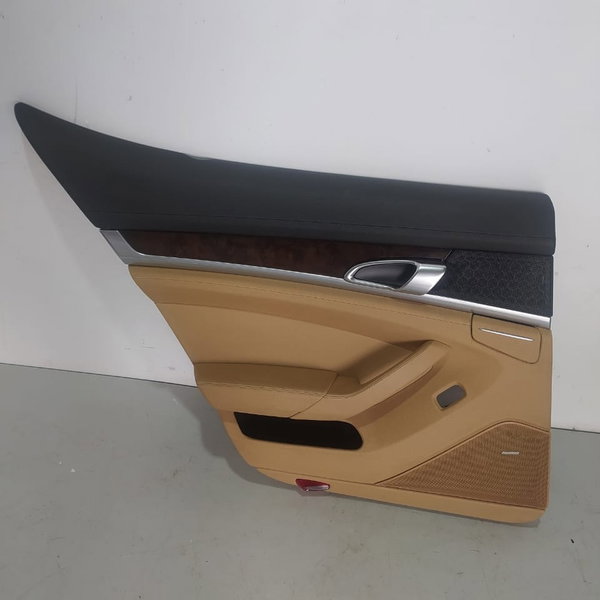 Forro Porta Macaneta Panamera Traseiro Esquerdo 2014/2016 Caramelo