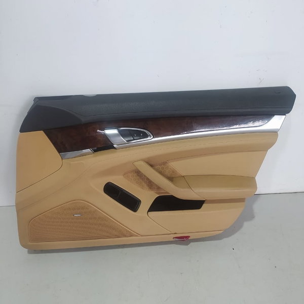 Forro Porta Macaneta Panamera Dianteiro Direito 2010/2019 Caramelo