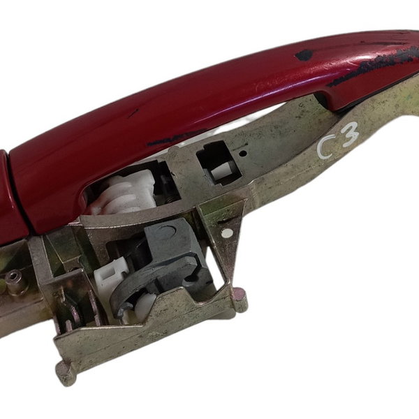 Maçaneta Externa Porta Traseira Esquerda Citroen C3 2014  Vermelho Traseira