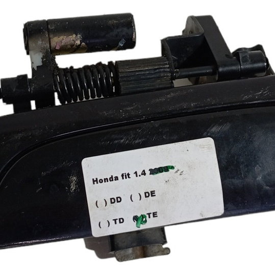 Maçaneta Externa Traseira Esquerda Honda Fit 1.4 2004 2005 Preto Traseira