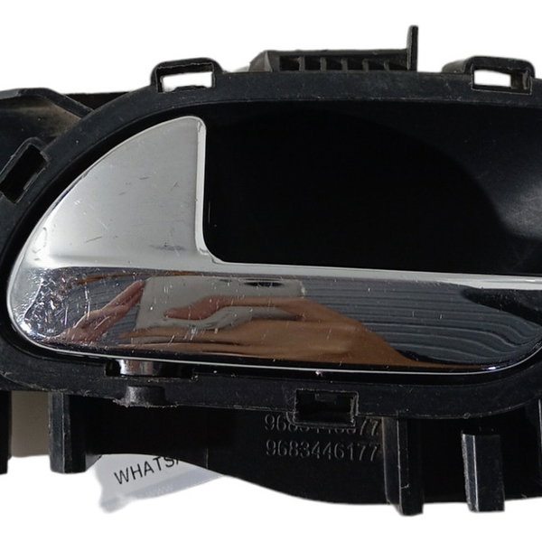 Maçaneta Interna Dianteira Esquerda Citroen C3 Aircross 2014 Preto Dianteira