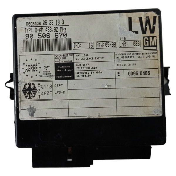 Módulo Central Alarme Conforto Chevrolet Vectra 2.0 16v 1998