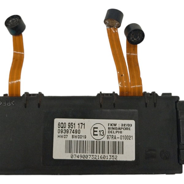 Módulo Sensor Alarme Ultra Som Volkswagen Polo 2004 05 06 07 Preto