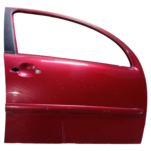 Porta Dianteira Direita Citroen C3 2007 2008 2009 2010 2011 Dianteira Direito Vermelho