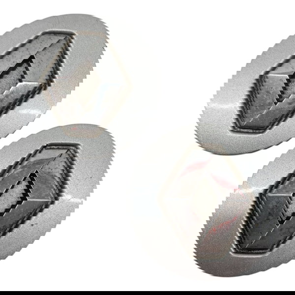 Par Tampa Miolo Calota Central Roda Renault Sandero 2012 Prateado