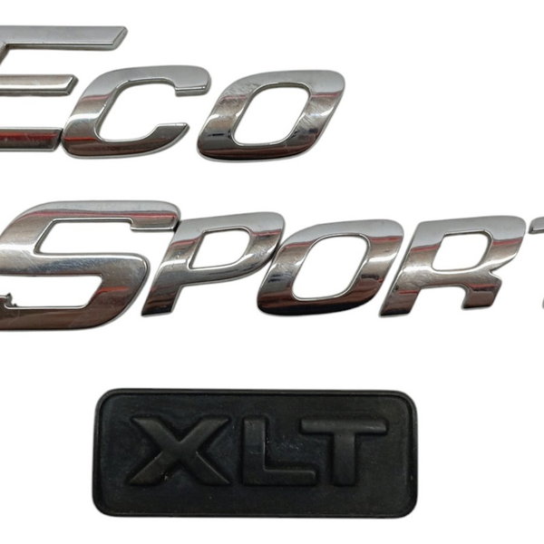 Emblema Tampa Traseira Ford Ecosport 2006 2007 2008 2009 10 Prata