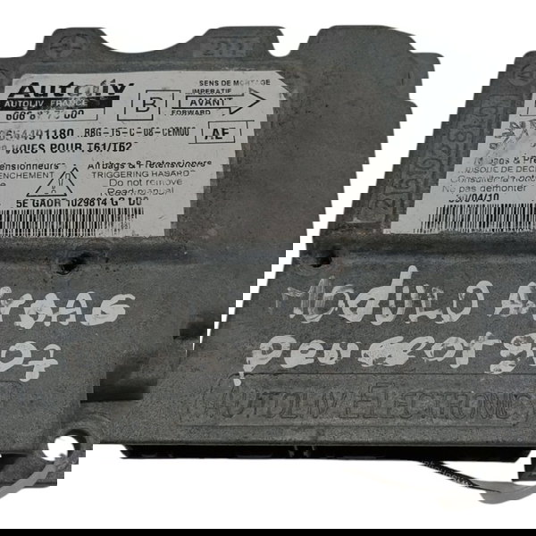 Módulo Airbag Impacto Colisão Acionado Peugeot 307 2007 2008