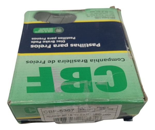 Pastilha Freio Dianteira Peugeot 307 1.6 16v 2000 2001 2002