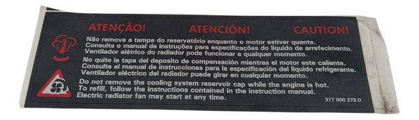Etiqueta Painel Frontal Atenção Volkswagen Saveiro Gol