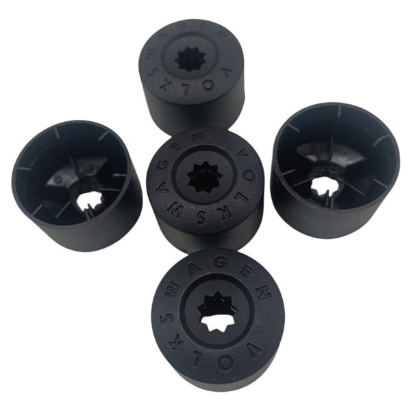 Kit 5 Capa Parafuso Roda 17 Volkswagen Jetta Fox Polo