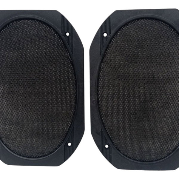 Kit 2 Telas Grades Auto Falantes 6x9 Polegadas Preto