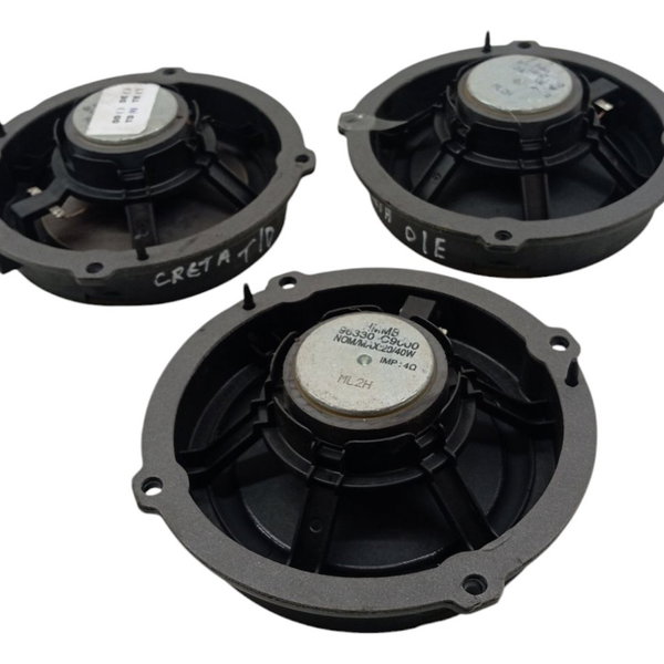 Kit 3 Auto Falante Porta Hyundai Creta 2019 2020 Preto